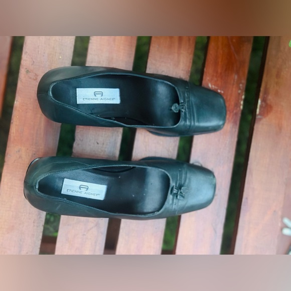 Etienne Aigner Kidman Pumps Genuine Black Leather NWOT US 10M - Picture 12 of 16